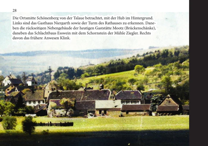 Die historische Ortsmitte Schönenberg von der Talaue aus, Seite 28 aus Sellemol´s Band 29